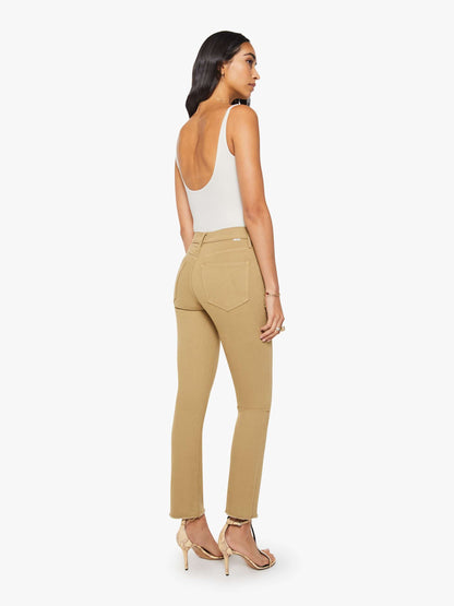 Mother Denim The Mid Rise Dazzler Ankle Fray Beige (Light)
