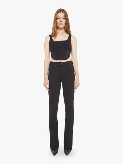 Mother Denim High Waisted Runaway Black