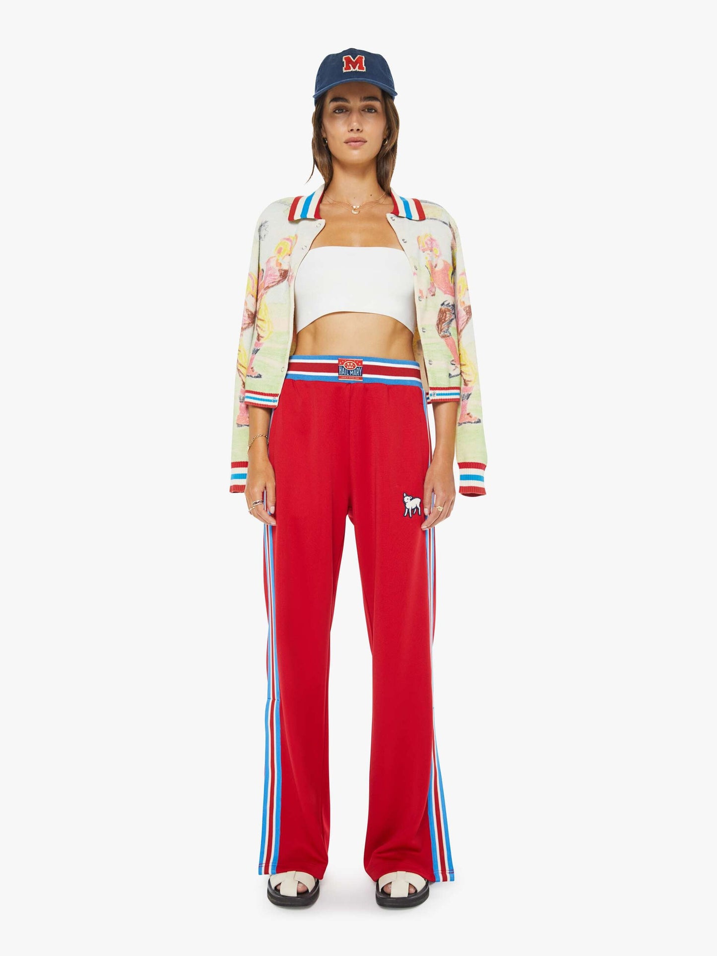 Mother Denim The Sport Rib Personal Best Sneak Tango Red