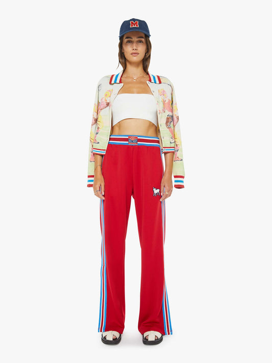 Mother Denim The Sport Rib Personal Best Sneak Tango Red