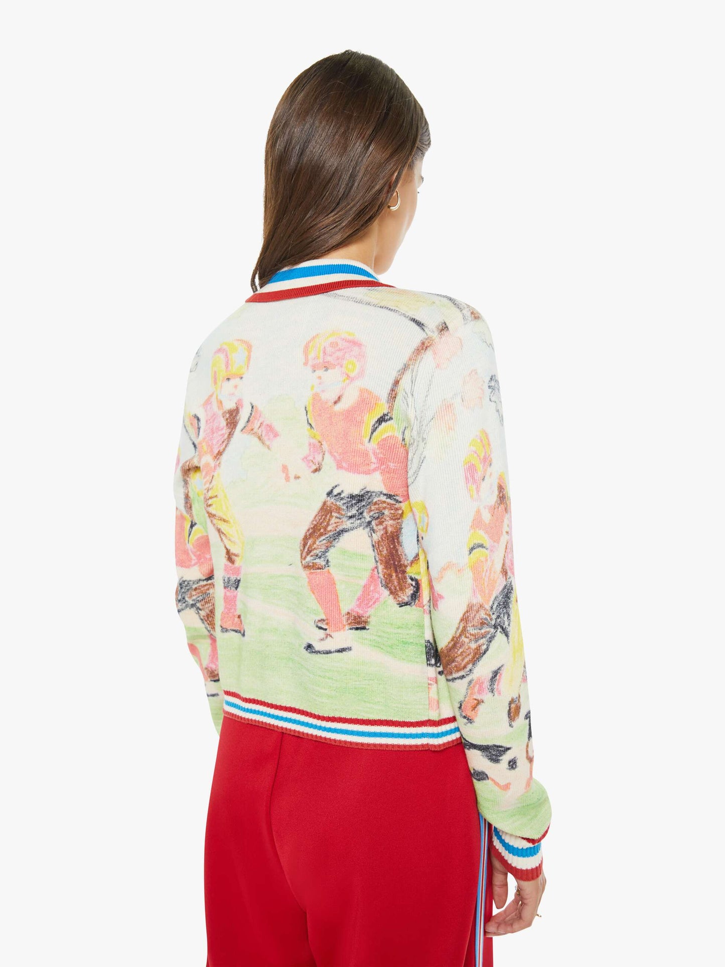 Mother Denim The Sport Rib Personal Best Sneak Tango Red