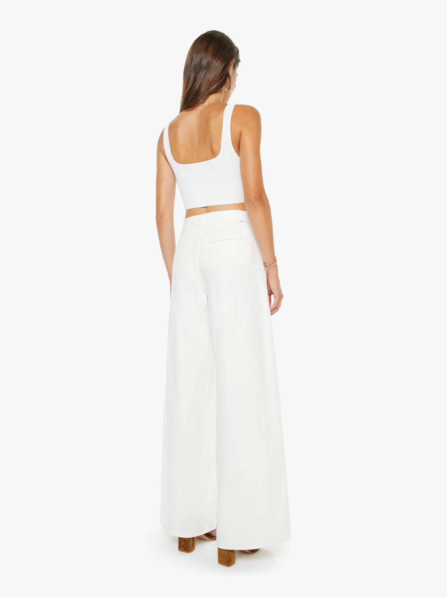 Mother Denim The Undercover Lace Up Sneak White