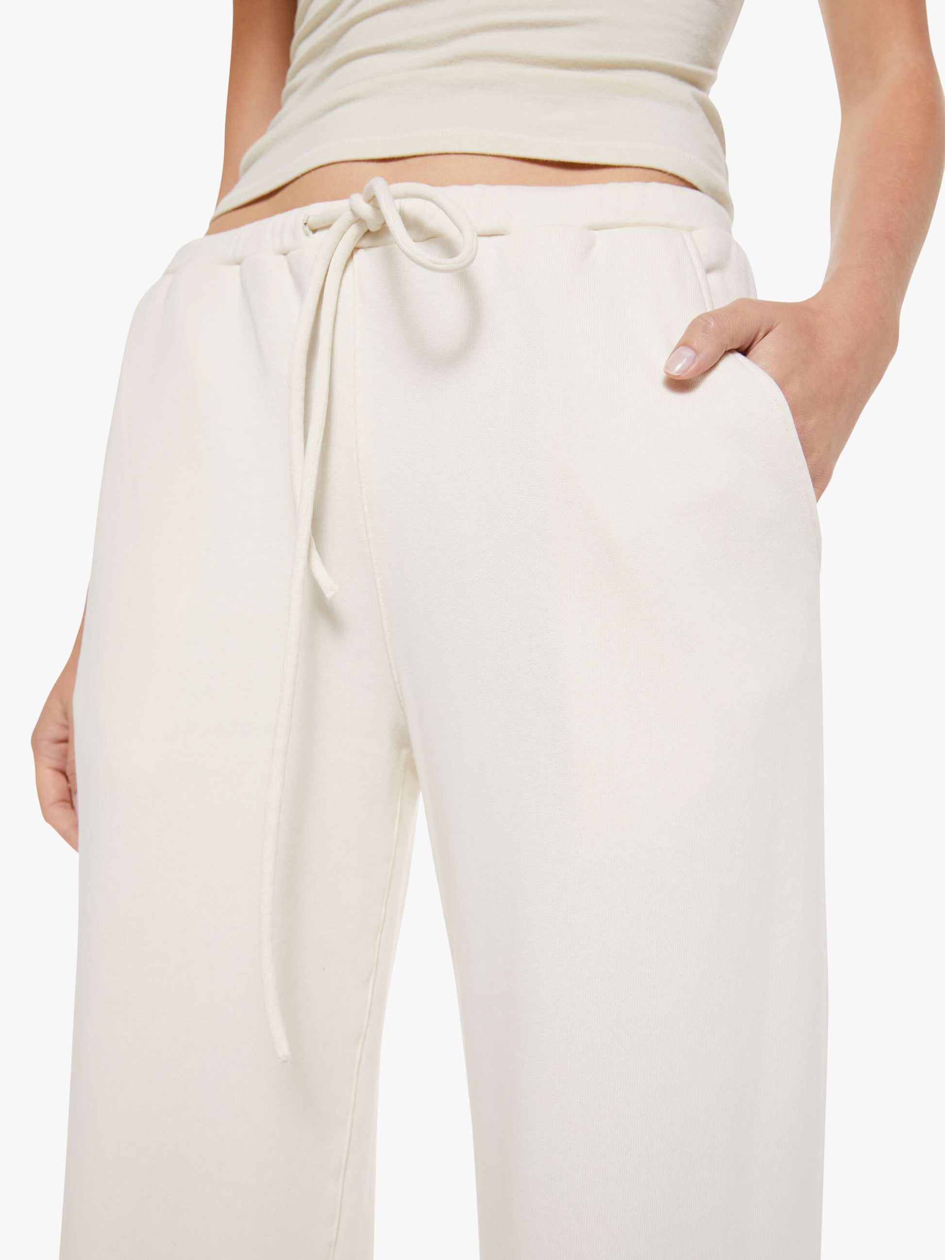 Mother Denim SPRWMN Straight Leg Sweatpants White (Open)