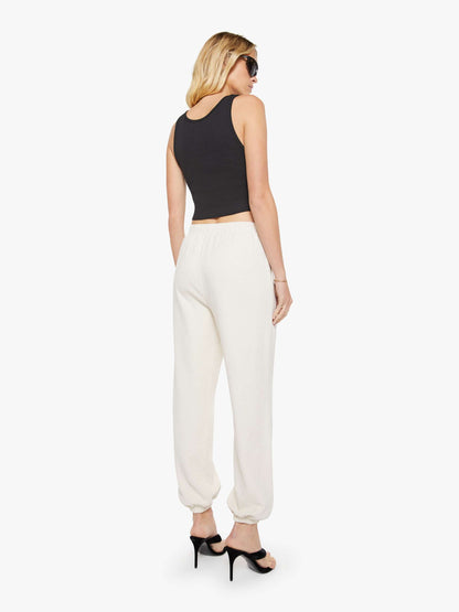 Mother Denim Eterne Boyfriend Pocket Sweatpant White (Natural)