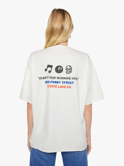 Mother Denim The Cut Off Coops Tee White