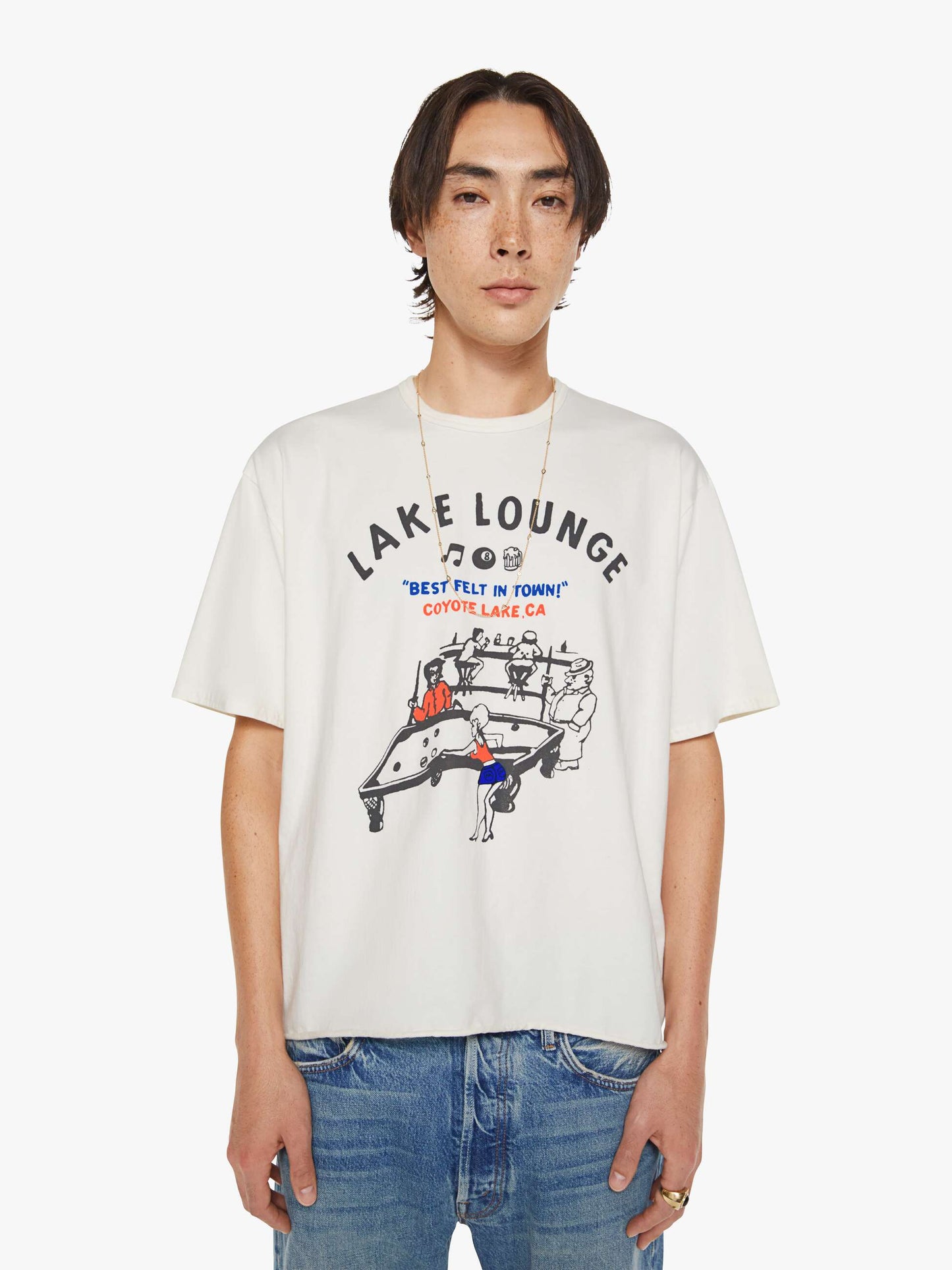 Mother Denim The Cut Off Coops Tee White