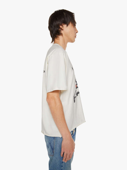 Mother Denim The Cut Off Coops Tee White