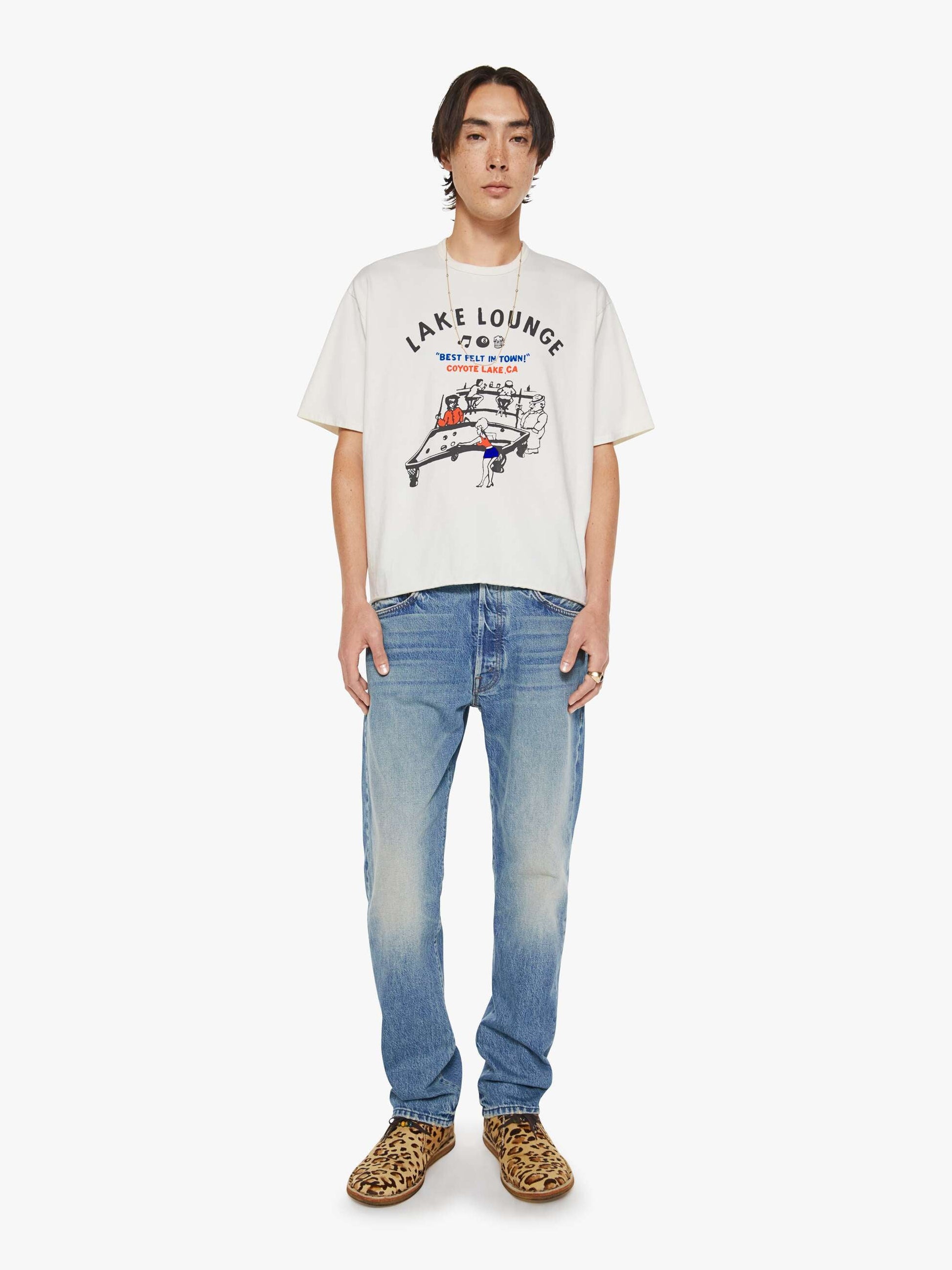 Mother Denim The Cut Off Coops Tee White