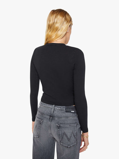 Mother Denim The L/S Itty Bitty Crop Black