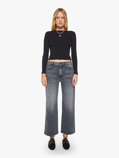 Mother Denim The L/S Itty Bitty Crop Black