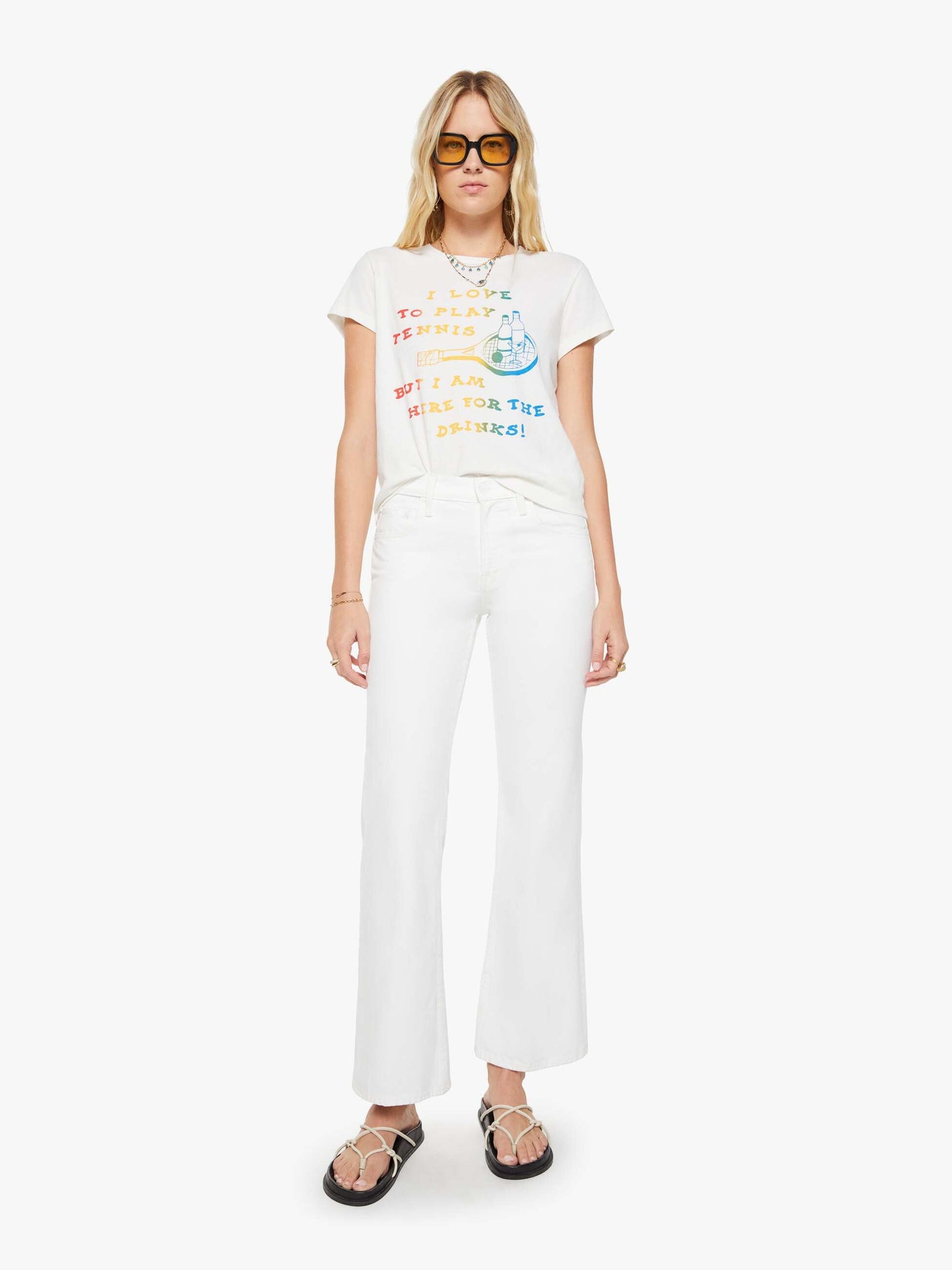 Mother Denim The Boxy Goodie Goodie I Love To Play Tennis