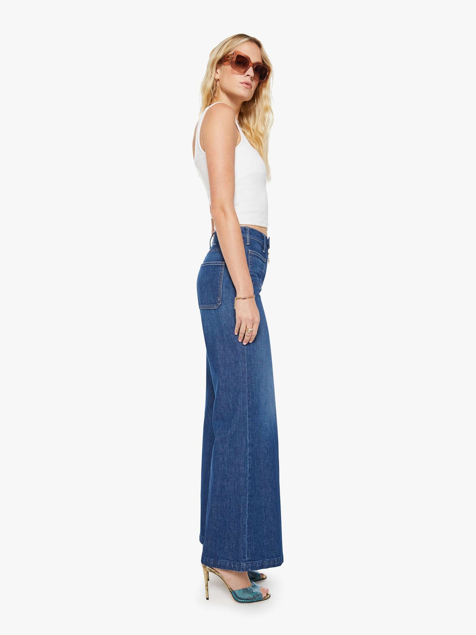 Mother Denim The Itty Bitty Ringer Desert Sun Palm