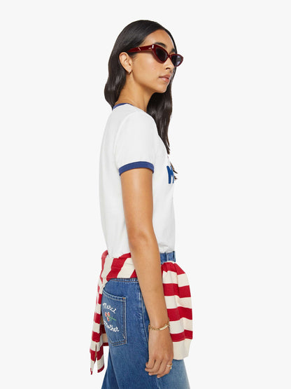 Mother Denim Merci x MOTHER The Lil' Goodie Ringer White