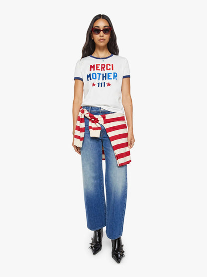 Mother Denim Merci x MOTHER The Lil' Goodie Ringer White