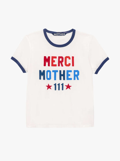 Mother Denim Merci x MOTHER The Lil' Goodie Ringer White