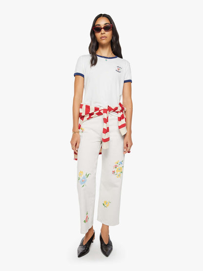 Mother Denim Merci x MOTHER The Lil' Goodie Ringer White
