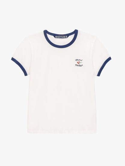 Mother Denim Merci x MOTHER The Lil' Goodie Ringer White