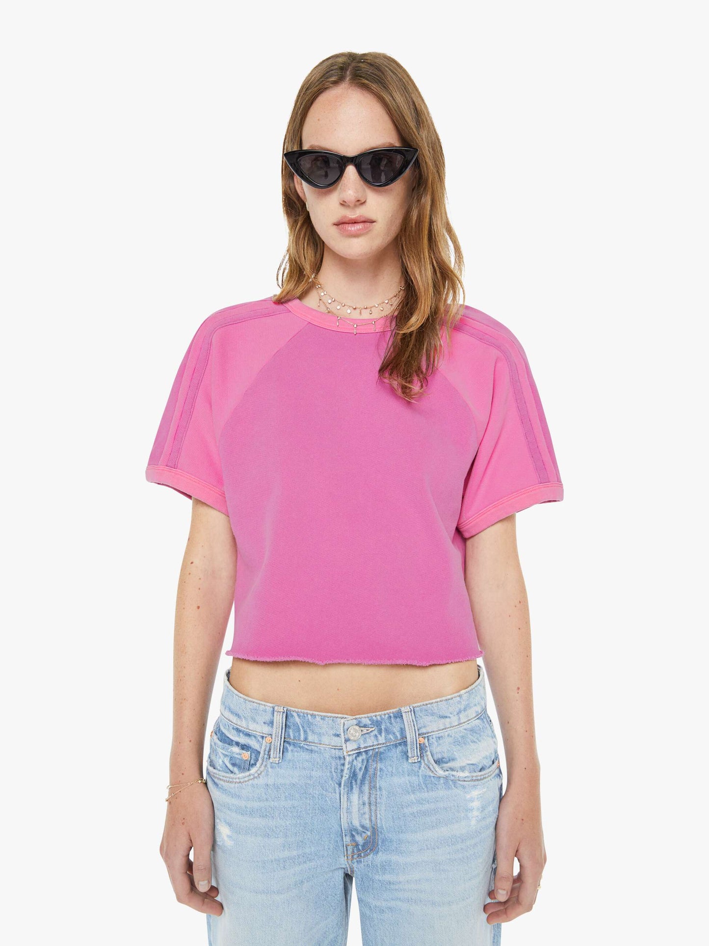 Mother Denim The Half Cut Square Rose Violet