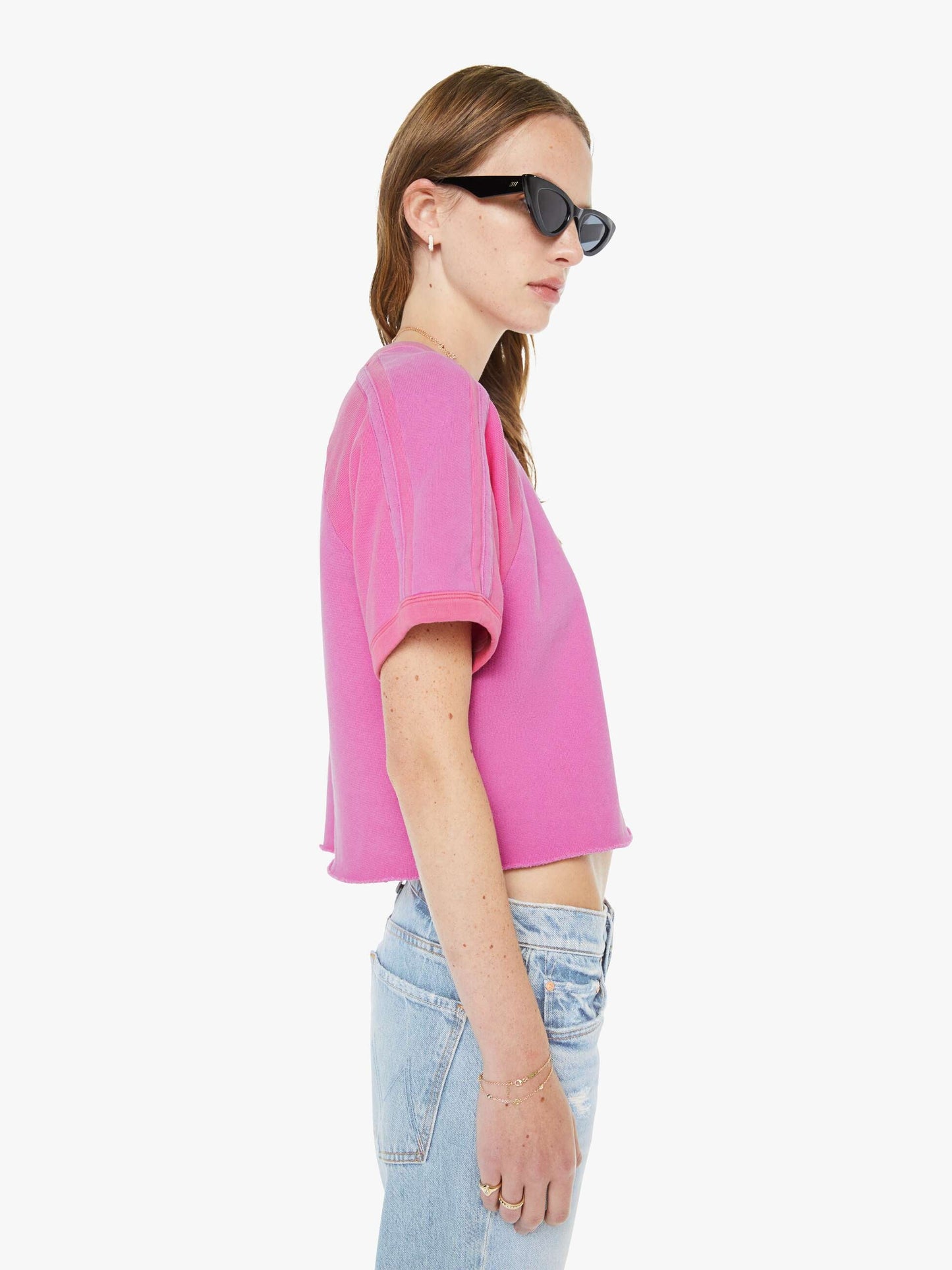 Mother Denim The Half Cut Square Rose Violet