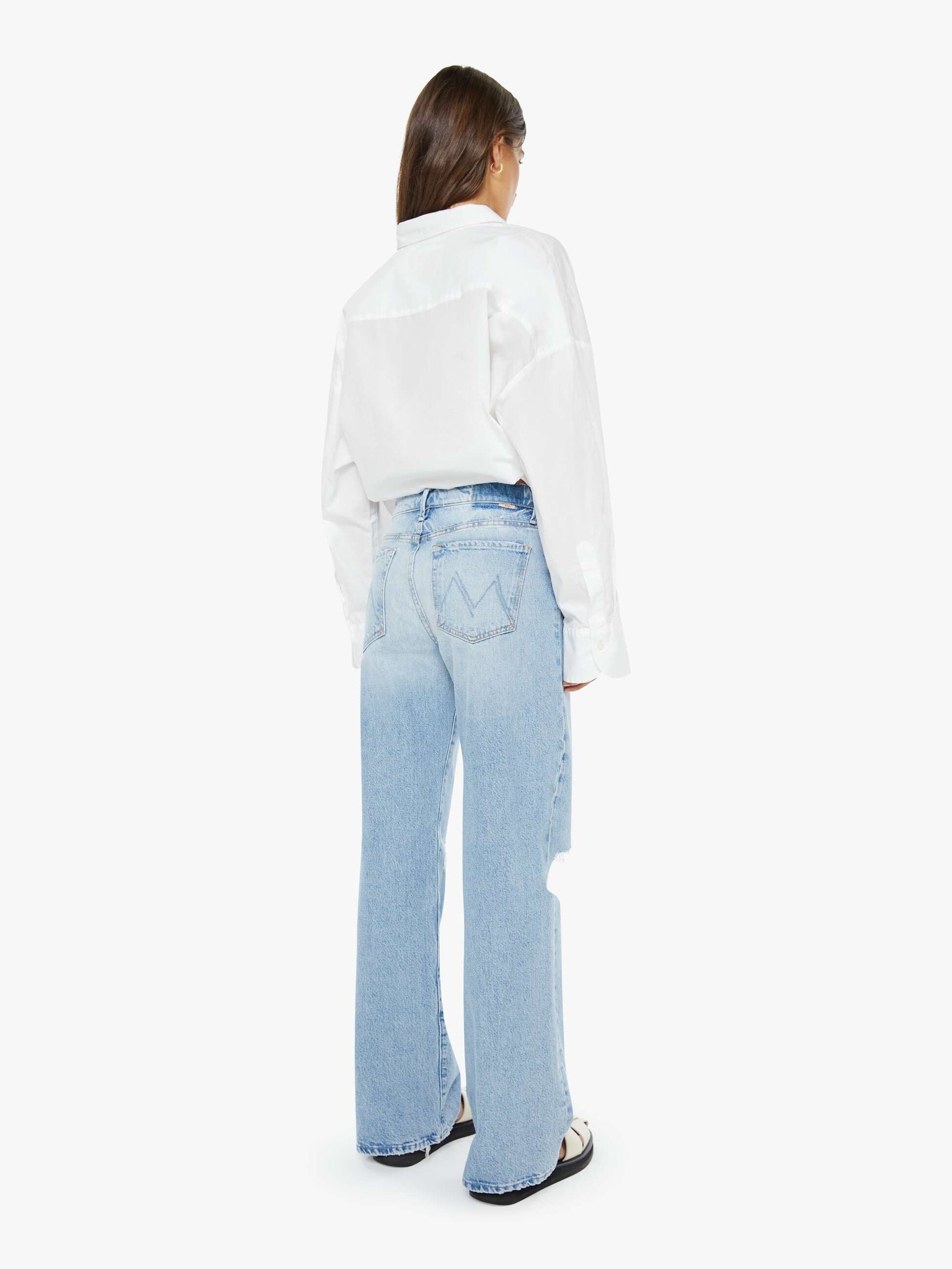 Mother Denim The Flirt Squad Antique White