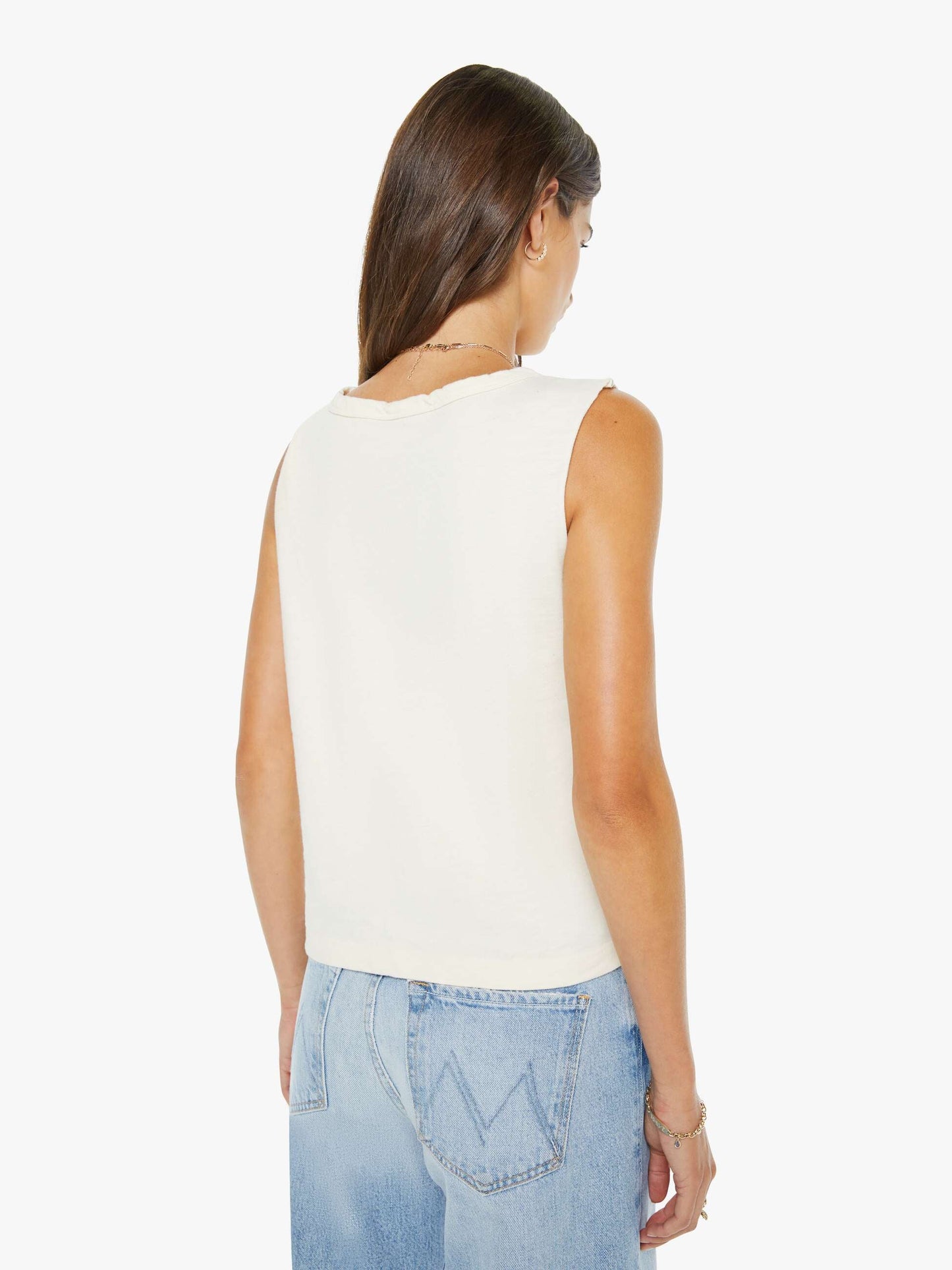 Mother Denim The Flirt Squad Antique White