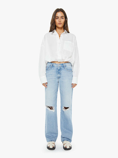 Mother Denim The Flirt Squad Antique White