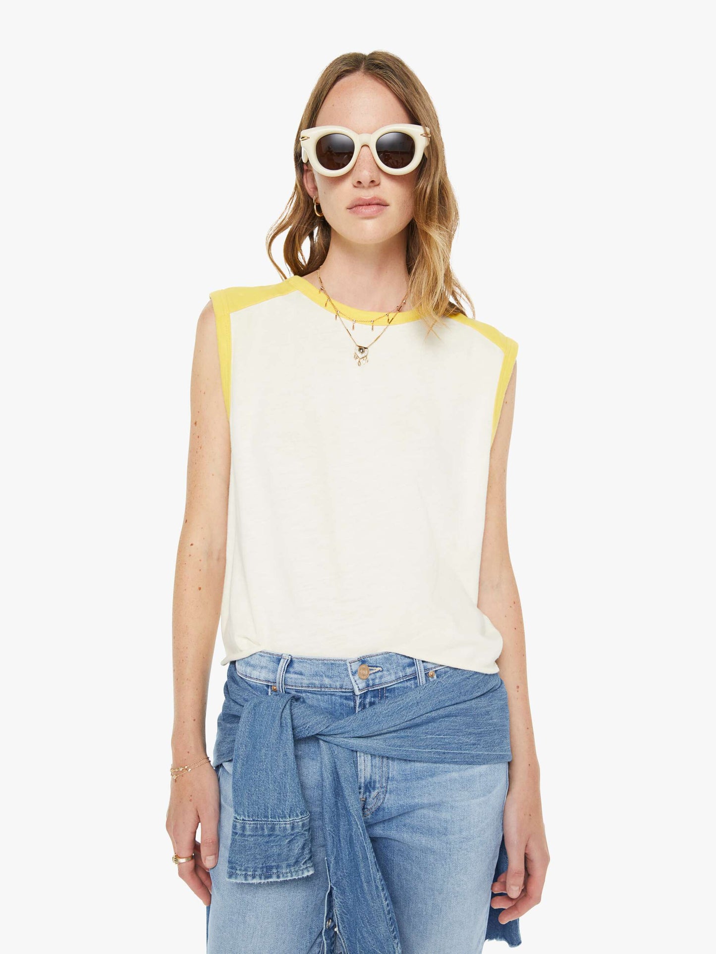 Mother Denim The Sleeveless Concert Spin Cycle