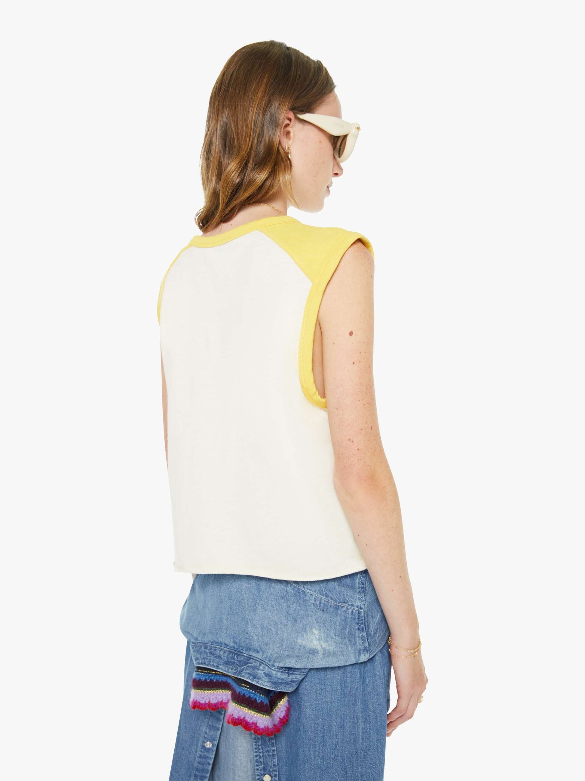 Mother Denim The Sleeveless Concert Spin Cycle