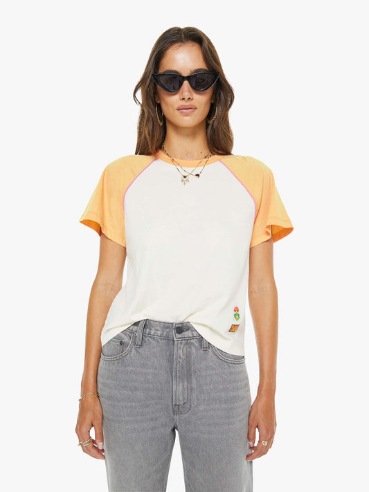 Mother Denim The Half Square Antique White