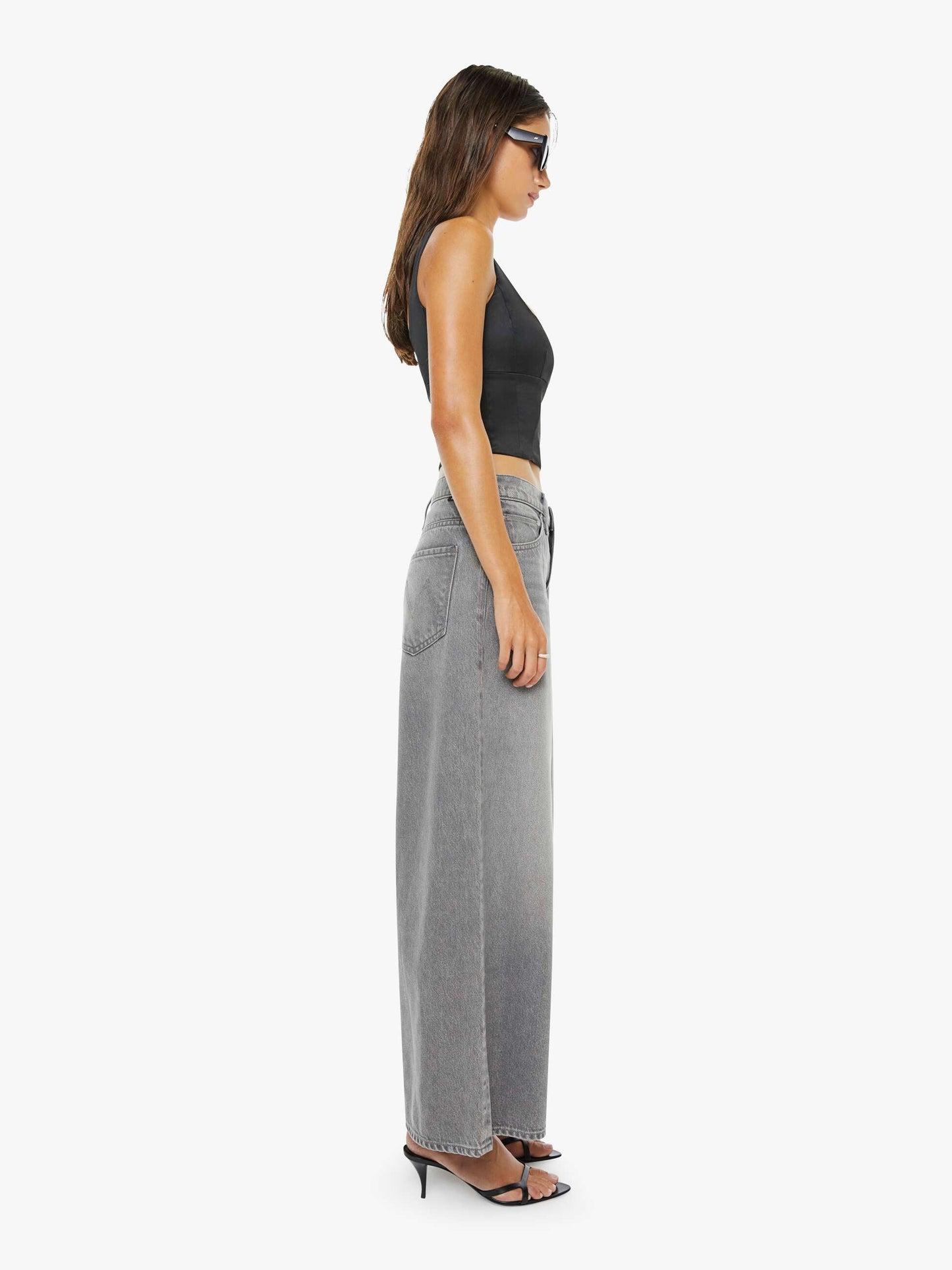 Mother Denim The Half Square Antique White