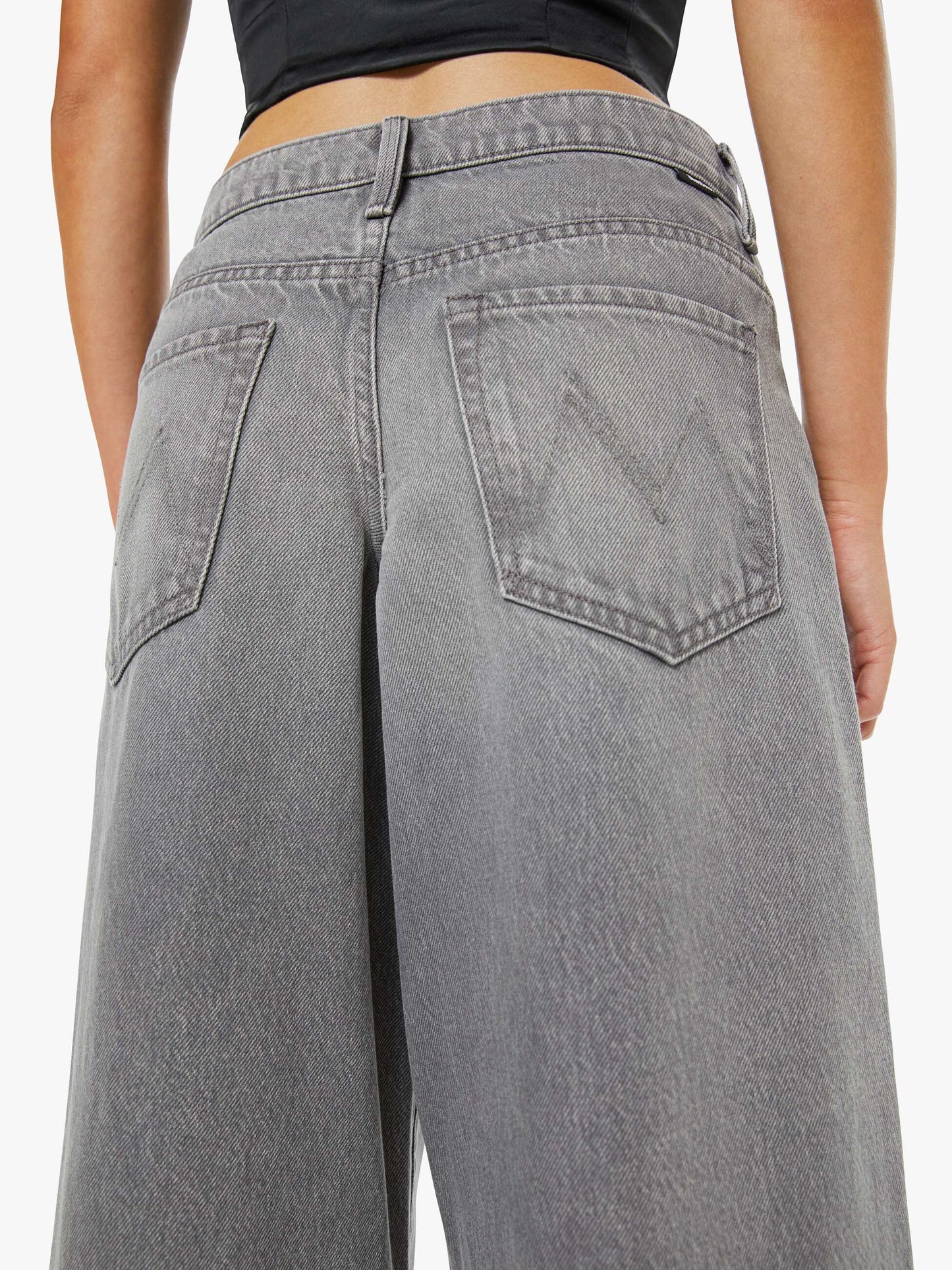 Mother Denim The Half Square Antique White
