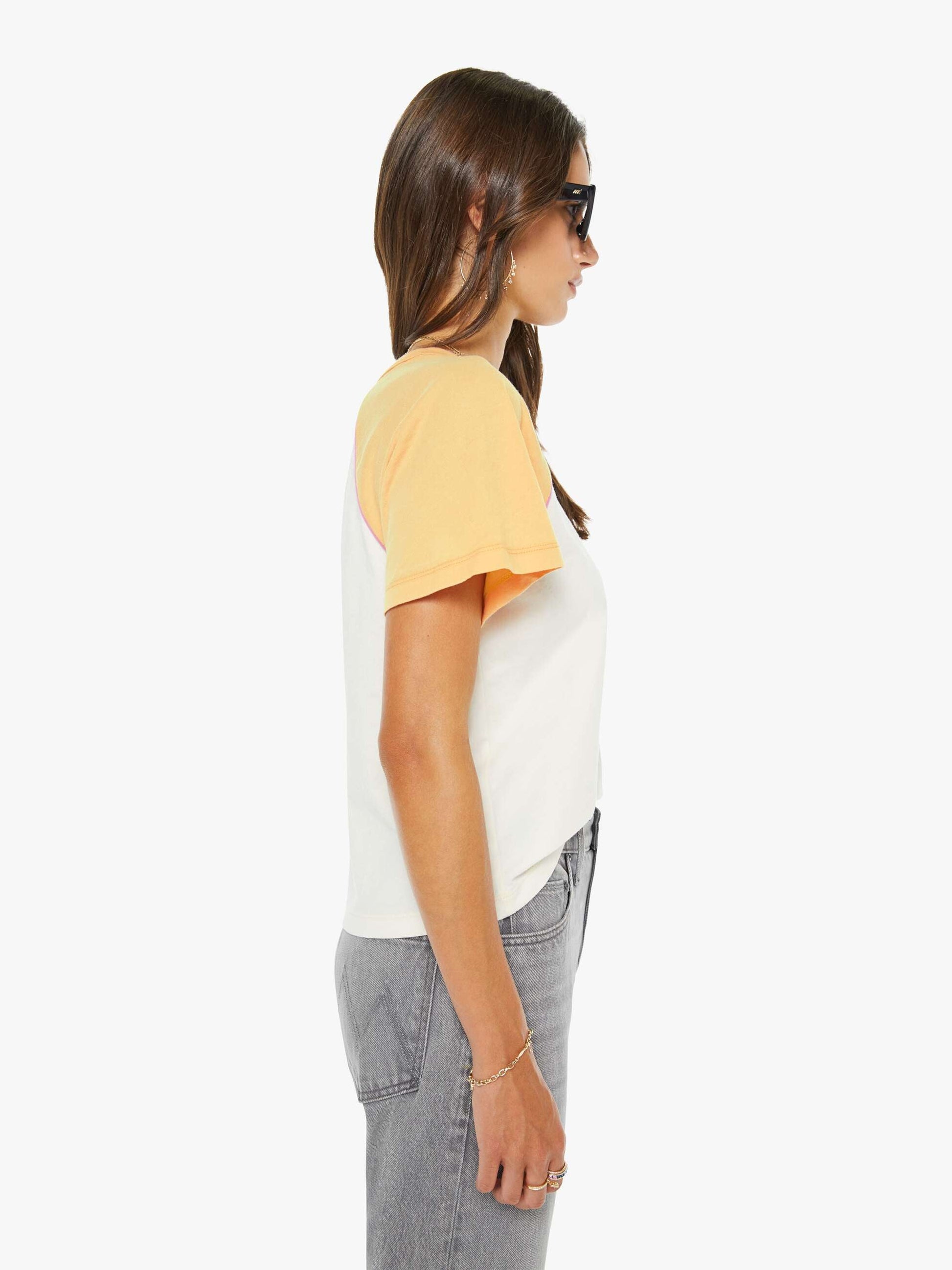 Mother Denim The Half Square Antique White