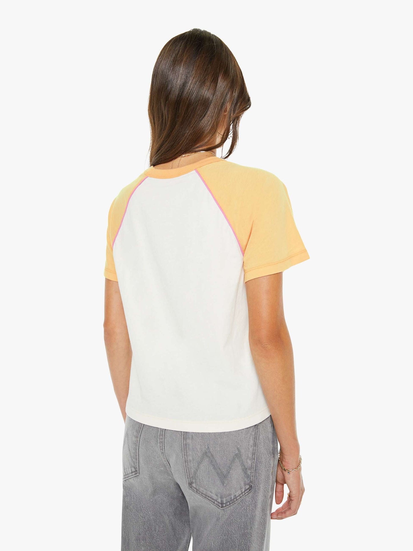 Mother Denim The Half Square Antique White