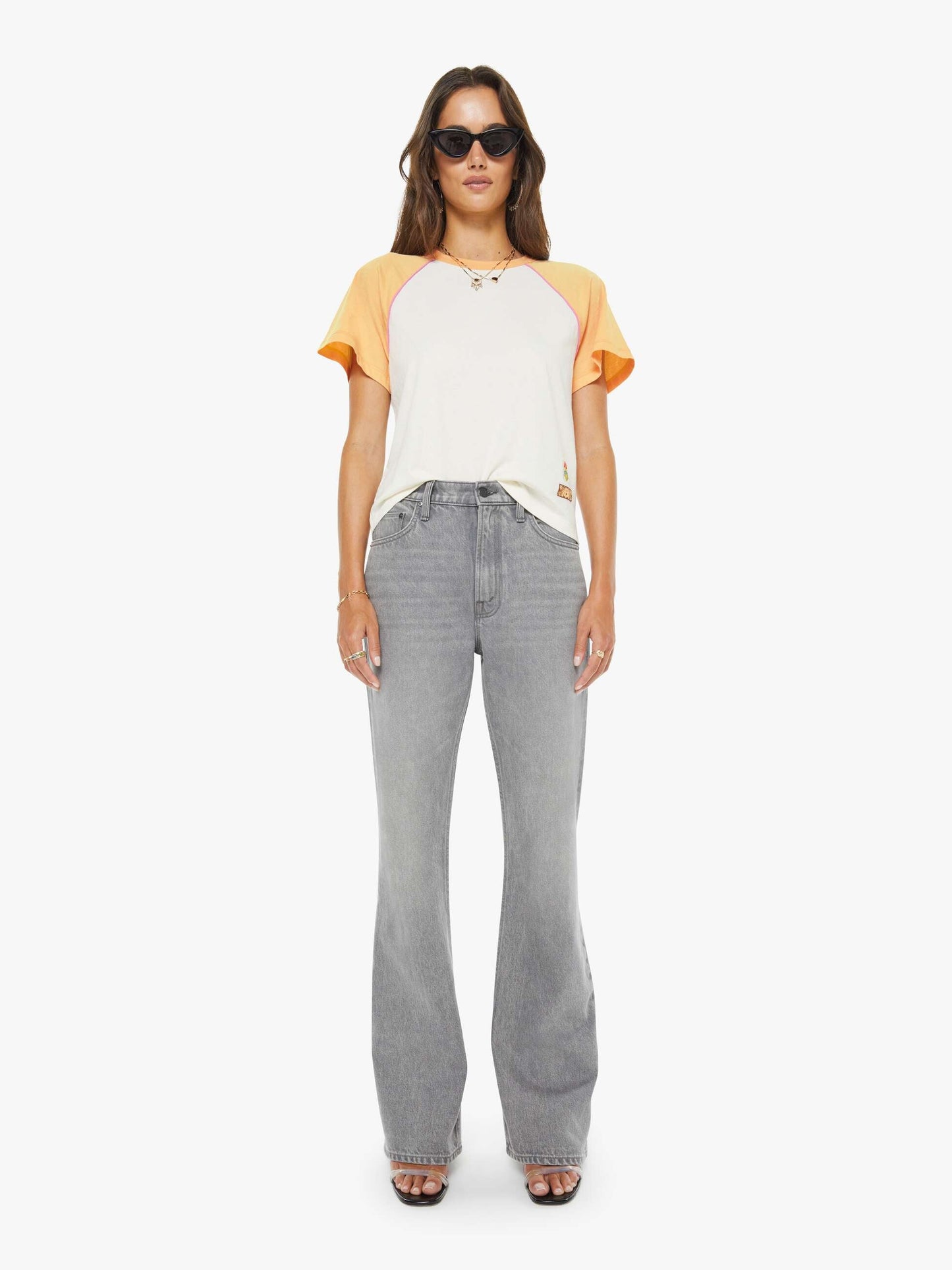 Mother Denim The Half Square Antique White