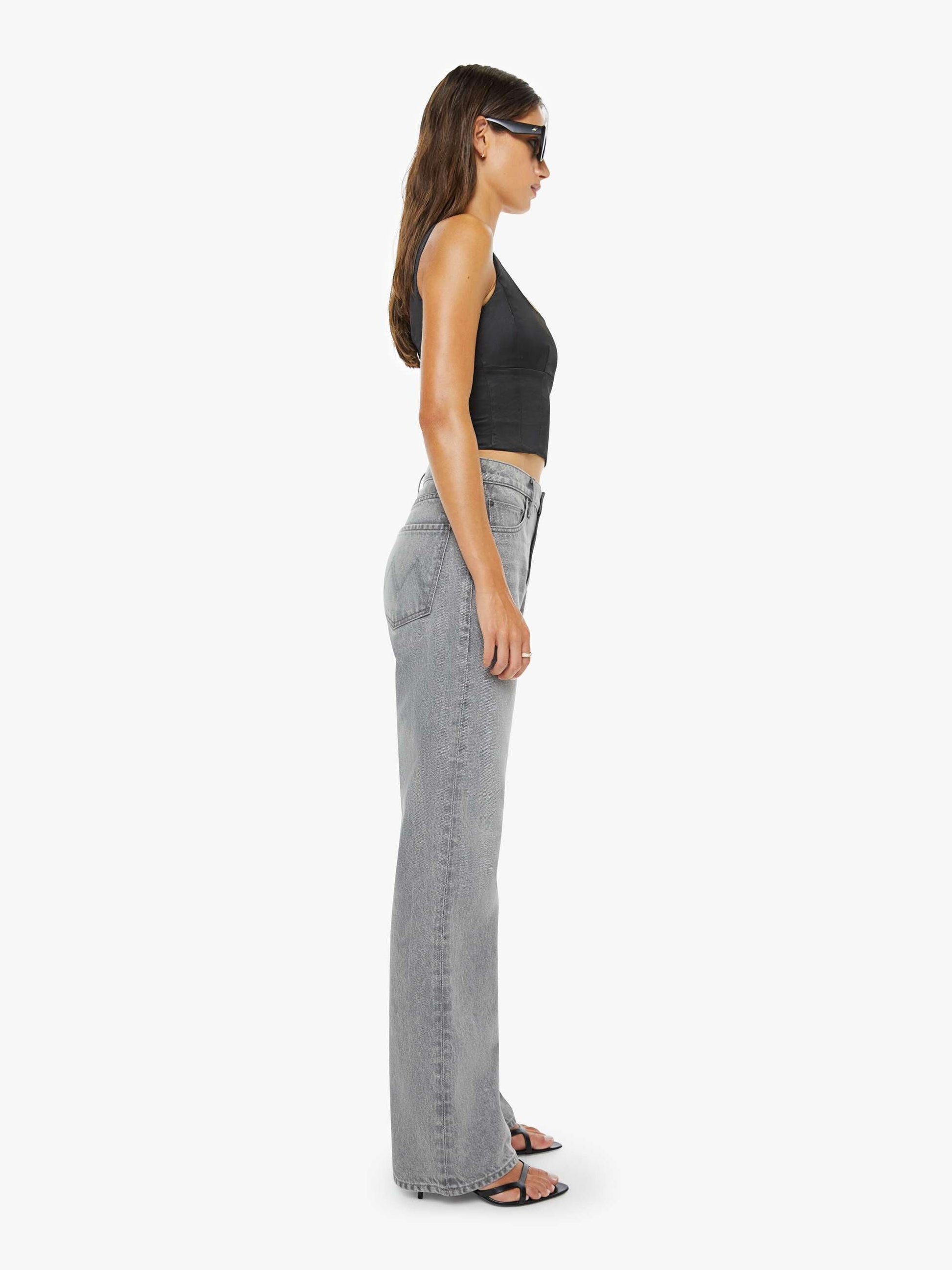 Mother Denim The Half Square Antique White