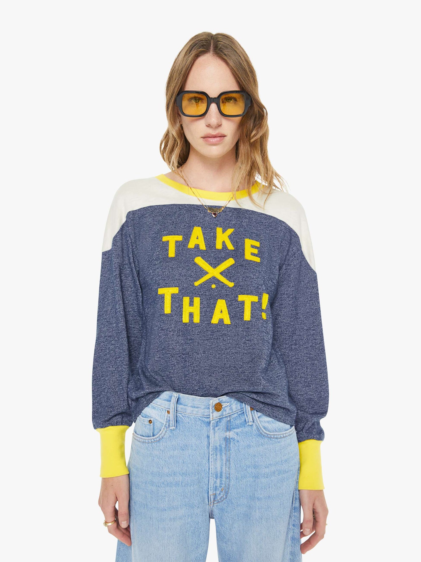 Mother Denim The L/S Cap Outfielder Take That!