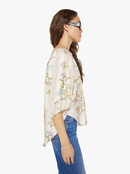Mother Denim La Prestic Ouiston Moisson Top BRODERIE ECRU