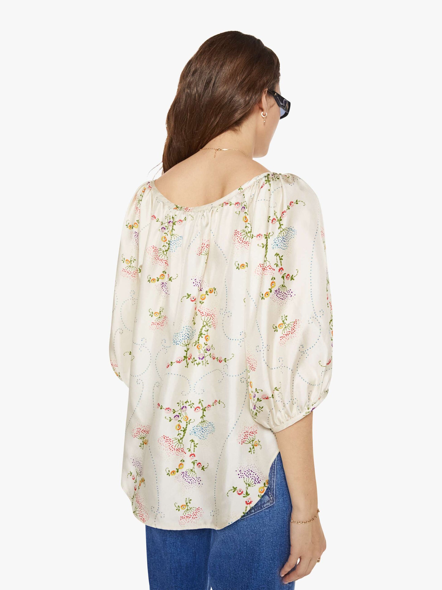 Mother Denim La Prestic Ouiston Moisson Top BRODERIE ECRU