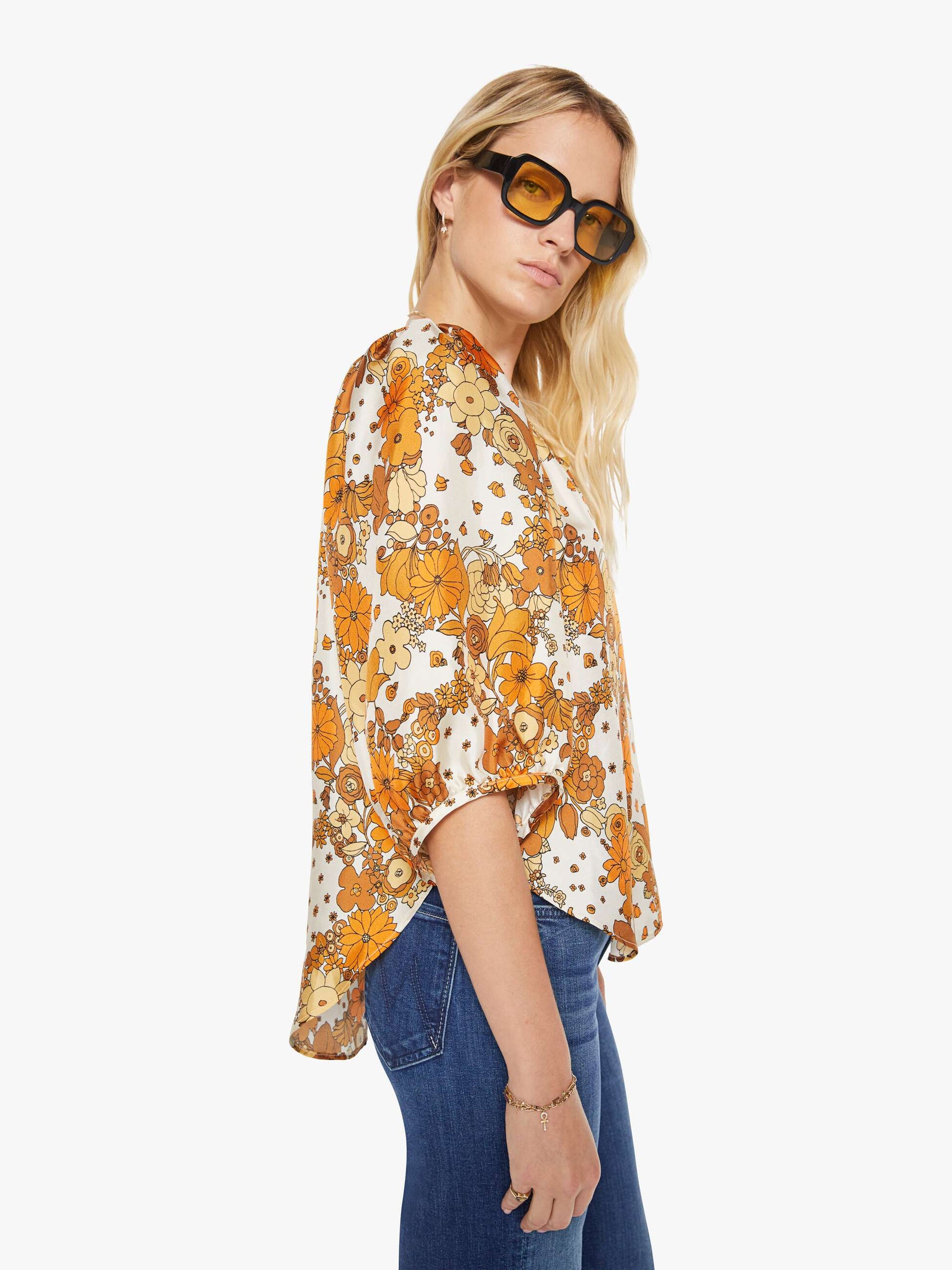Mother Denim La Prestic Ouiston Moisson Top FLOWER POWER