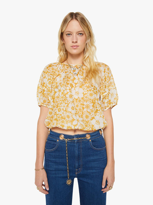 Mother Denim The Party In The Back Shirt Flower Notes