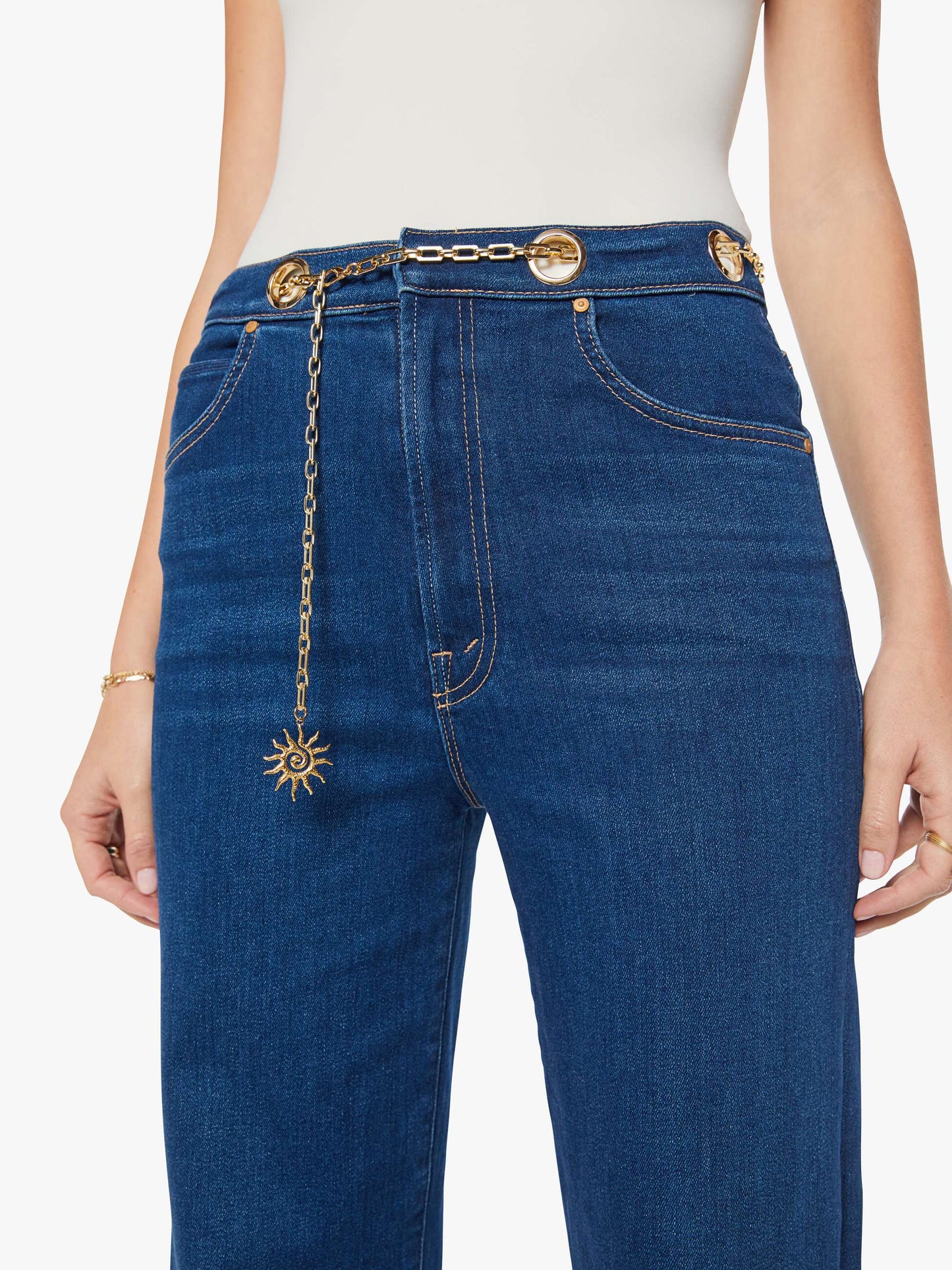 Mother Denim The Party In The Back Shirt Flower Notes