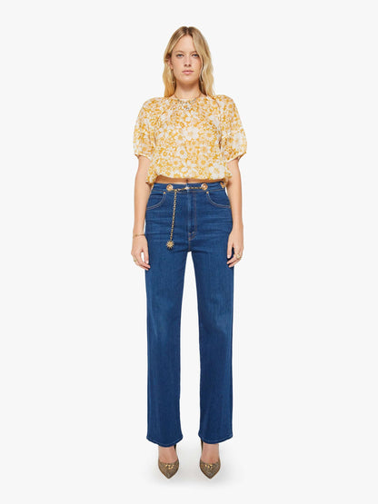 Mother Denim The Party In The Back Shirt Flower Notes