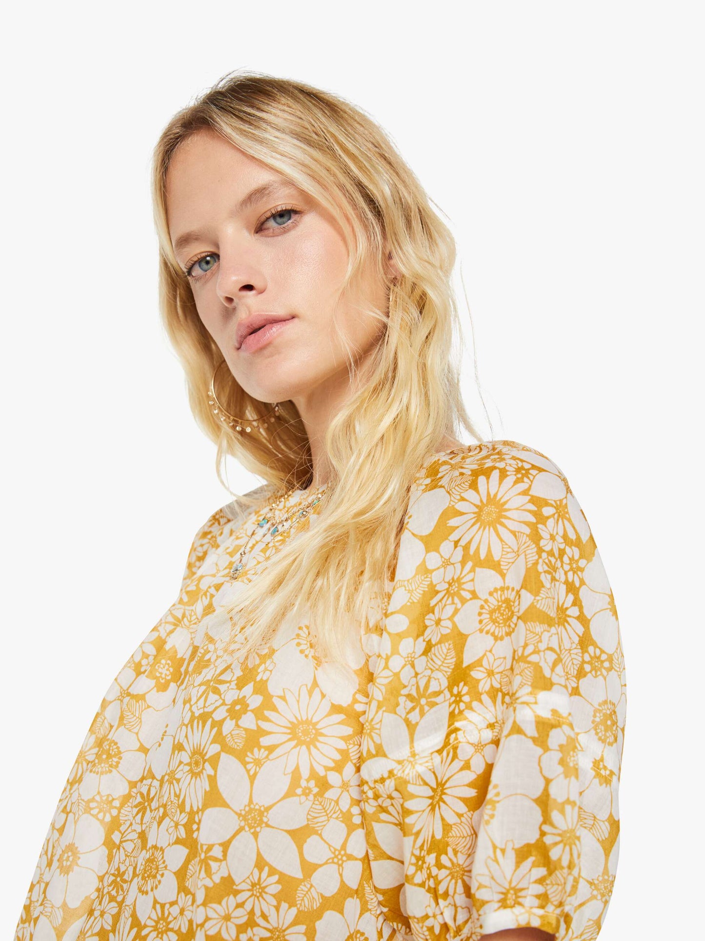 Mother Denim The Party In The Back Shirt Flower Notes