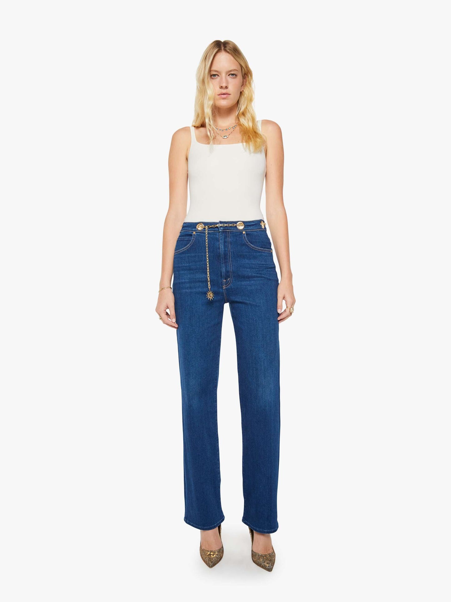 Mother Denim The Party In The Back Shirt Flower Notes