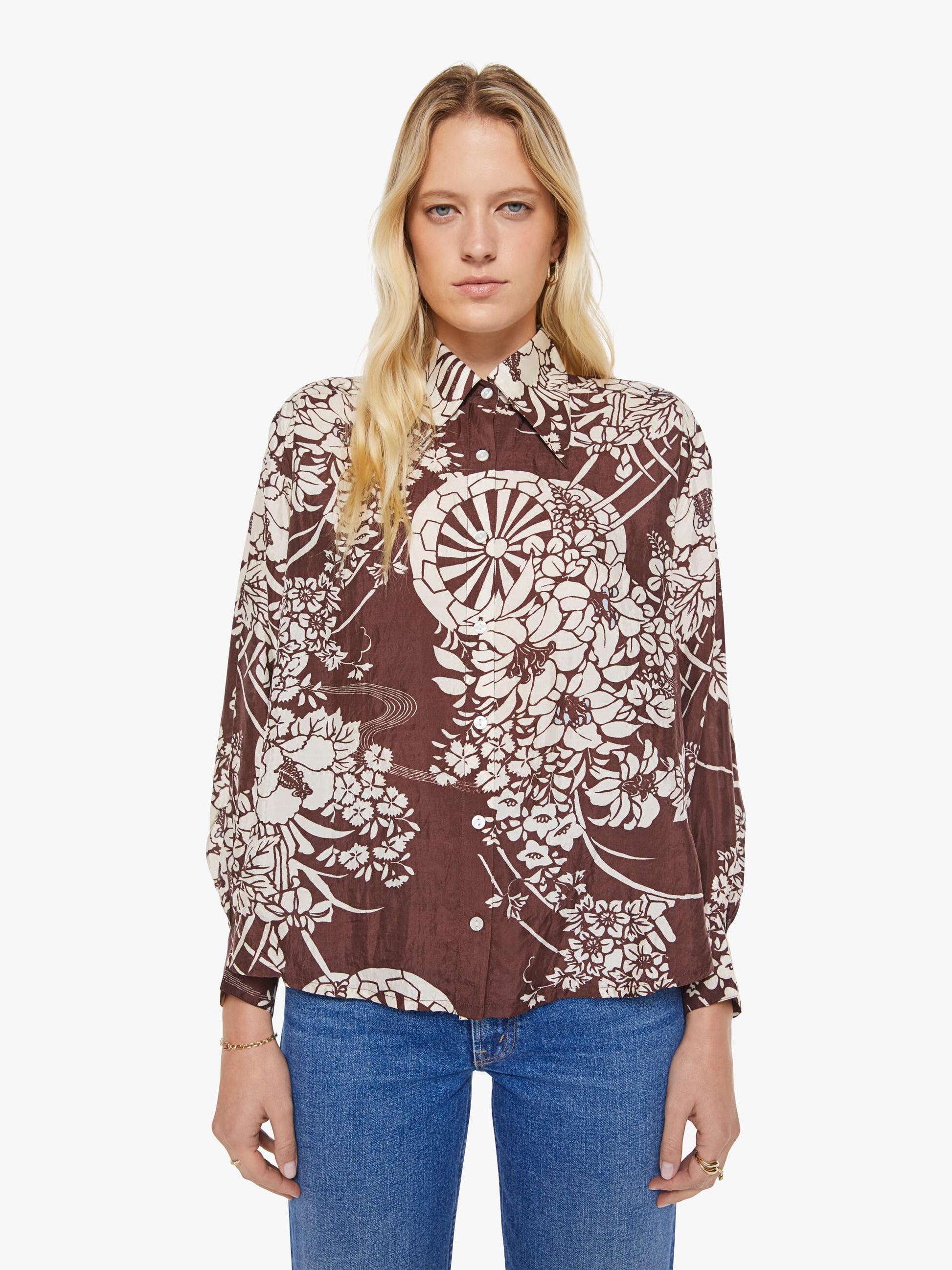 Mother Denim Alix of Bohemia Emery Shirt AUBURN SPOKE