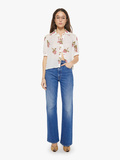 Mother Denim Alix of Bohemia Peyton Shirt STRAWBERRY DOT
