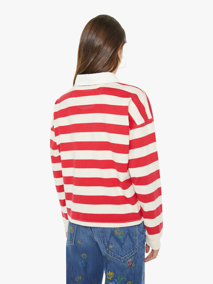 Mother Denim The Boxy Match Tango Red And Cream