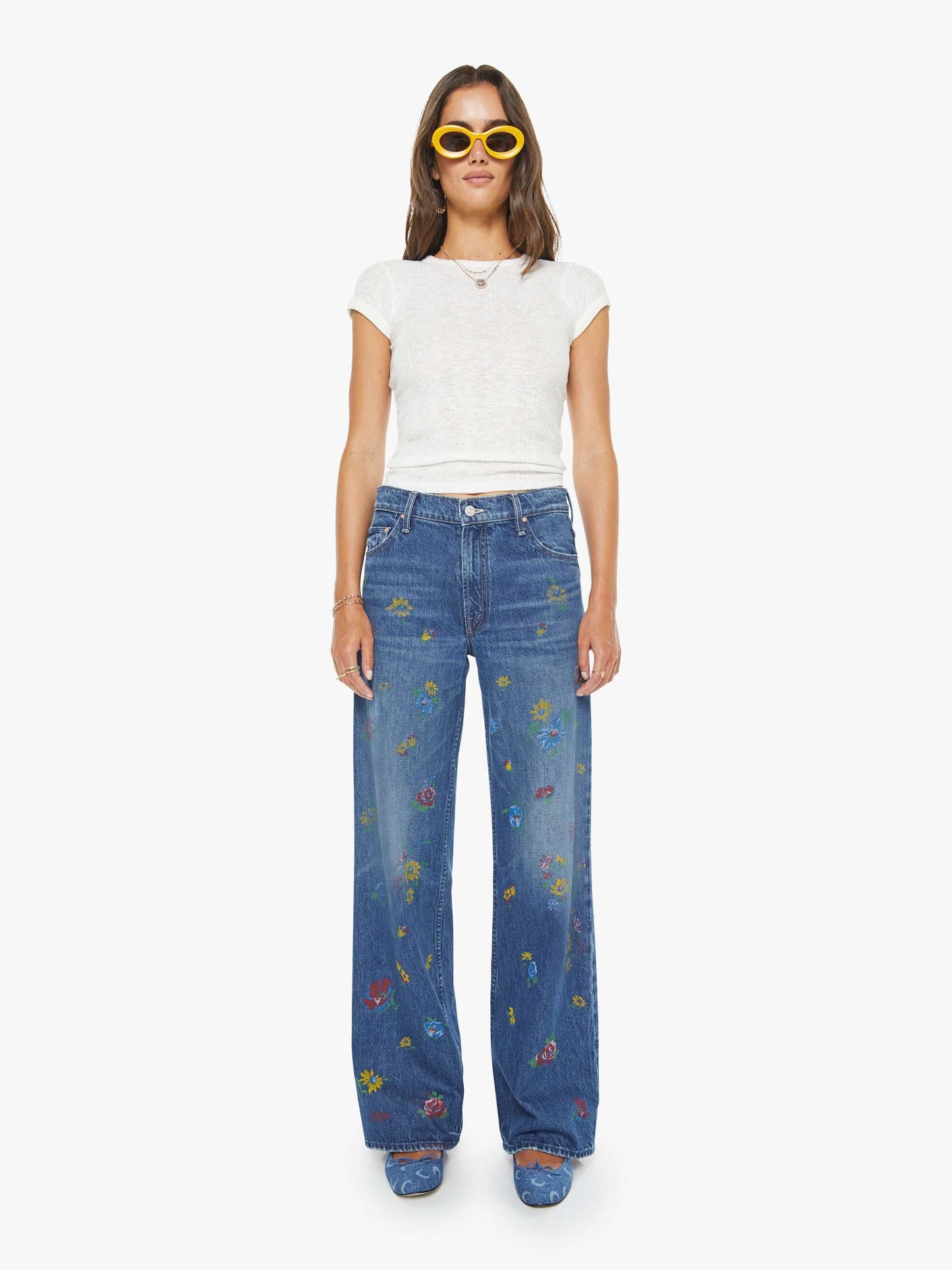 Mother Denim The Boxy Match Tango Red And Cream