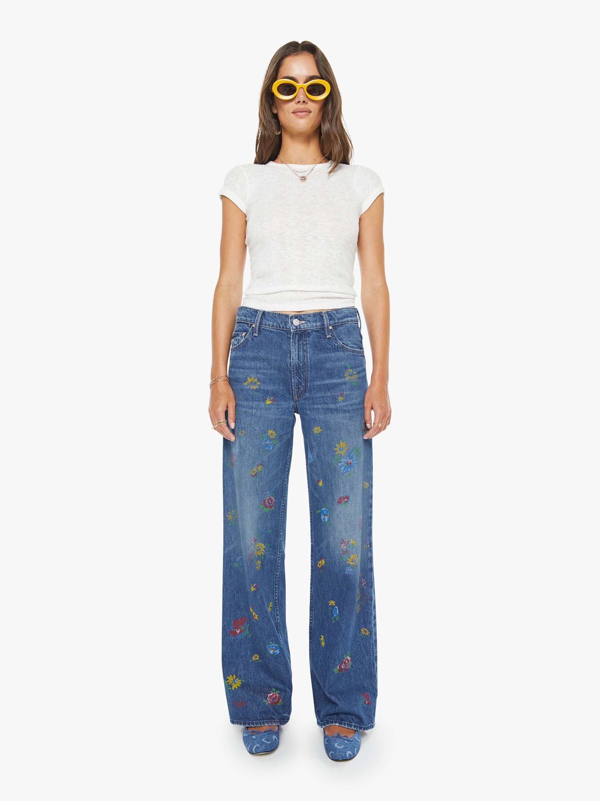 Mother Denim The Boxy Match Tango Red And Cream