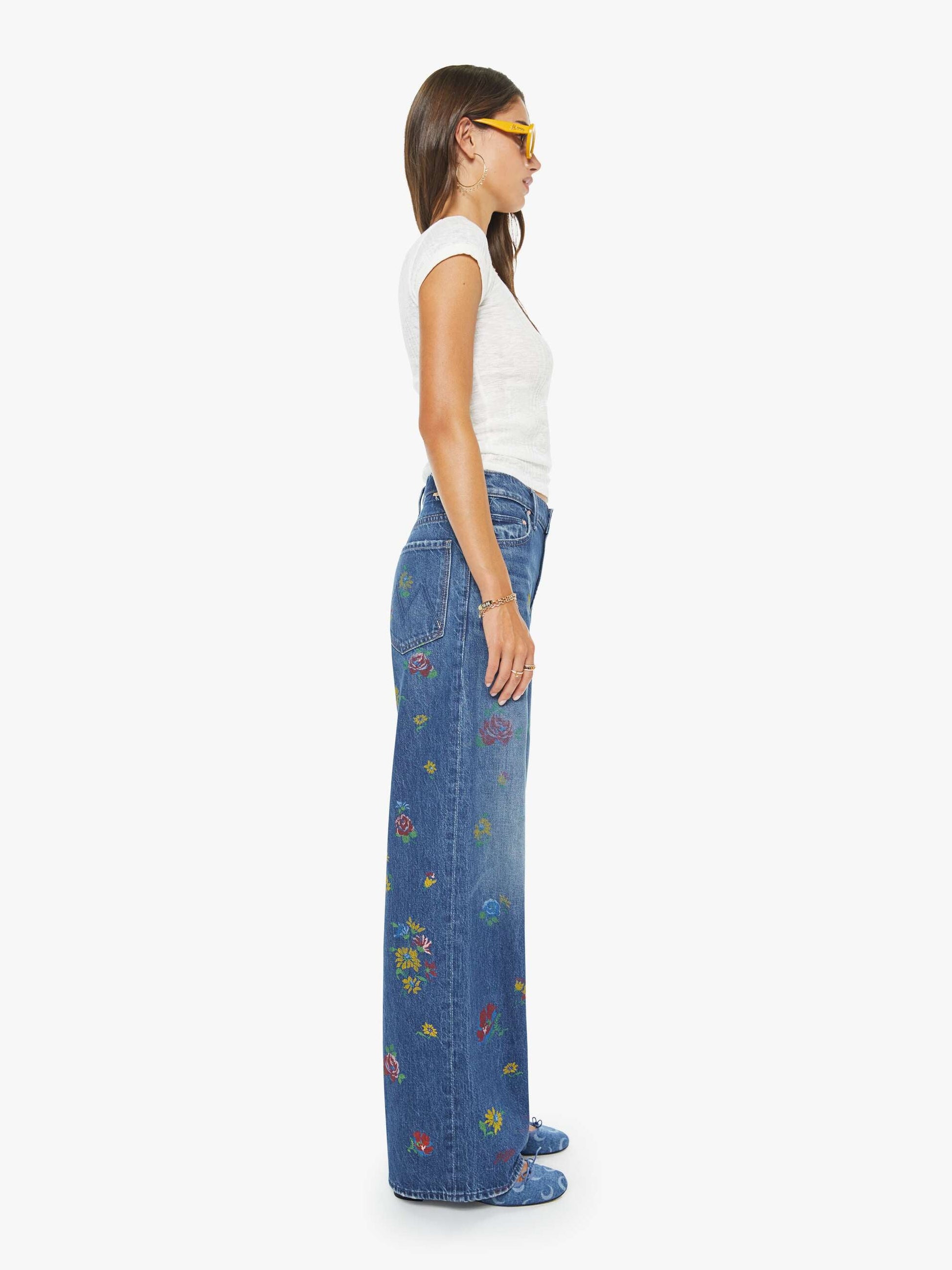 Mother Denim The Boxy Match Tango Red And Cream